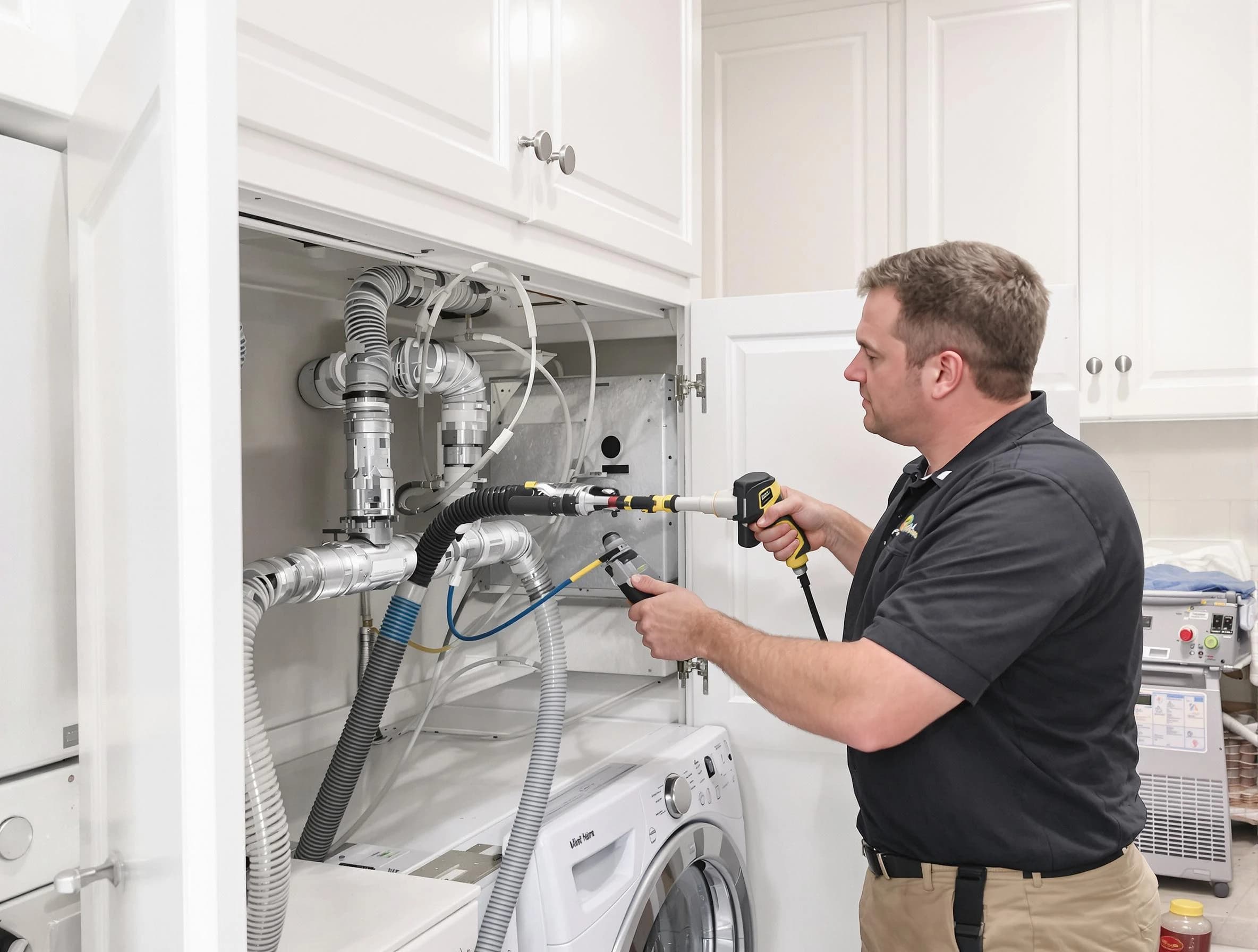 Lake Wilderness Dryer Vent Cleaning professional removing severe blockage from a clogged dryer vent in Lake Wilderness